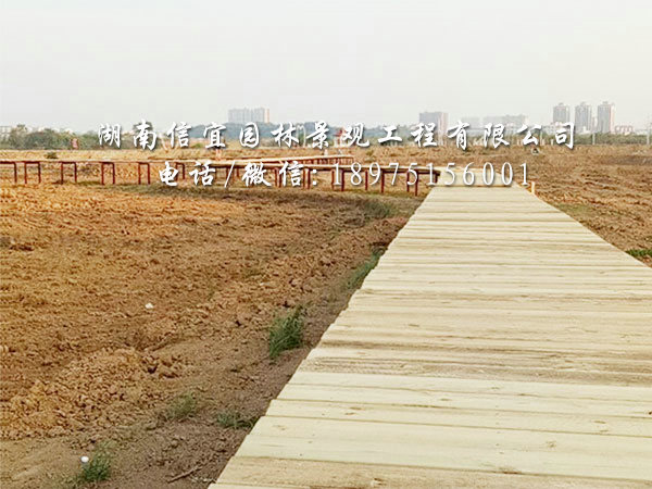 衡阳市珠晖区花花世界景区木栈道安装