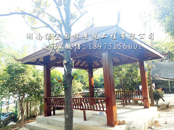 长沙市芙蓉区西龙苑四角亭安装
