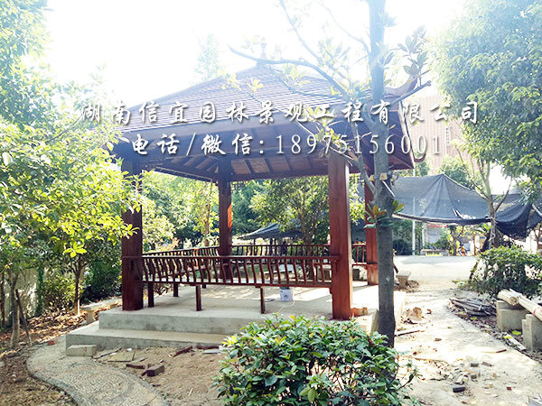 长沙市芙蓉区西龙苑四角亭安装