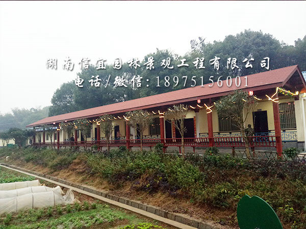 长沙市望城区农业公司风雨长廊安装
